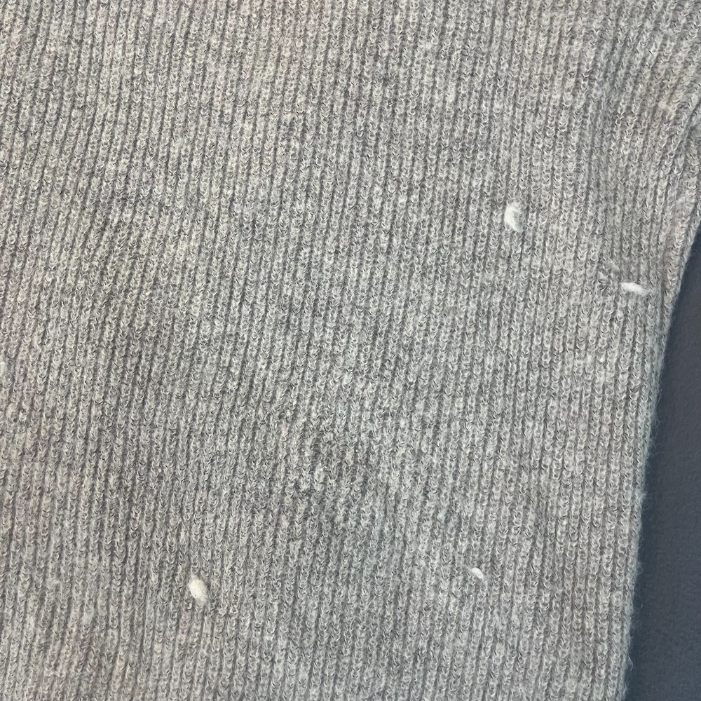 Free‎ People Womens Med Wool Blend Cardigan Sweater Button Front Boho Y2K Grey - Picture 14 of 14